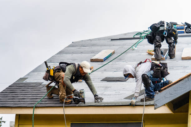 Professional Roofing technician working in New London, PA
